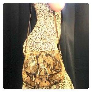 Coach snake print shoulder bag